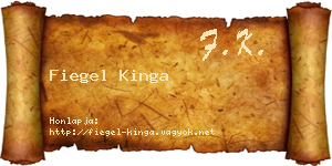 Fiegel Kinga névjegykártya