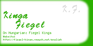 kinga fiegel business card